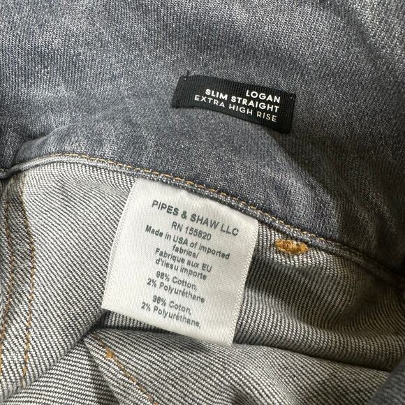 Veronica Beard Logan Straight Leg Jeans Tie Belt Extra High Rise Size 32 NWT - Picture 8 of 12